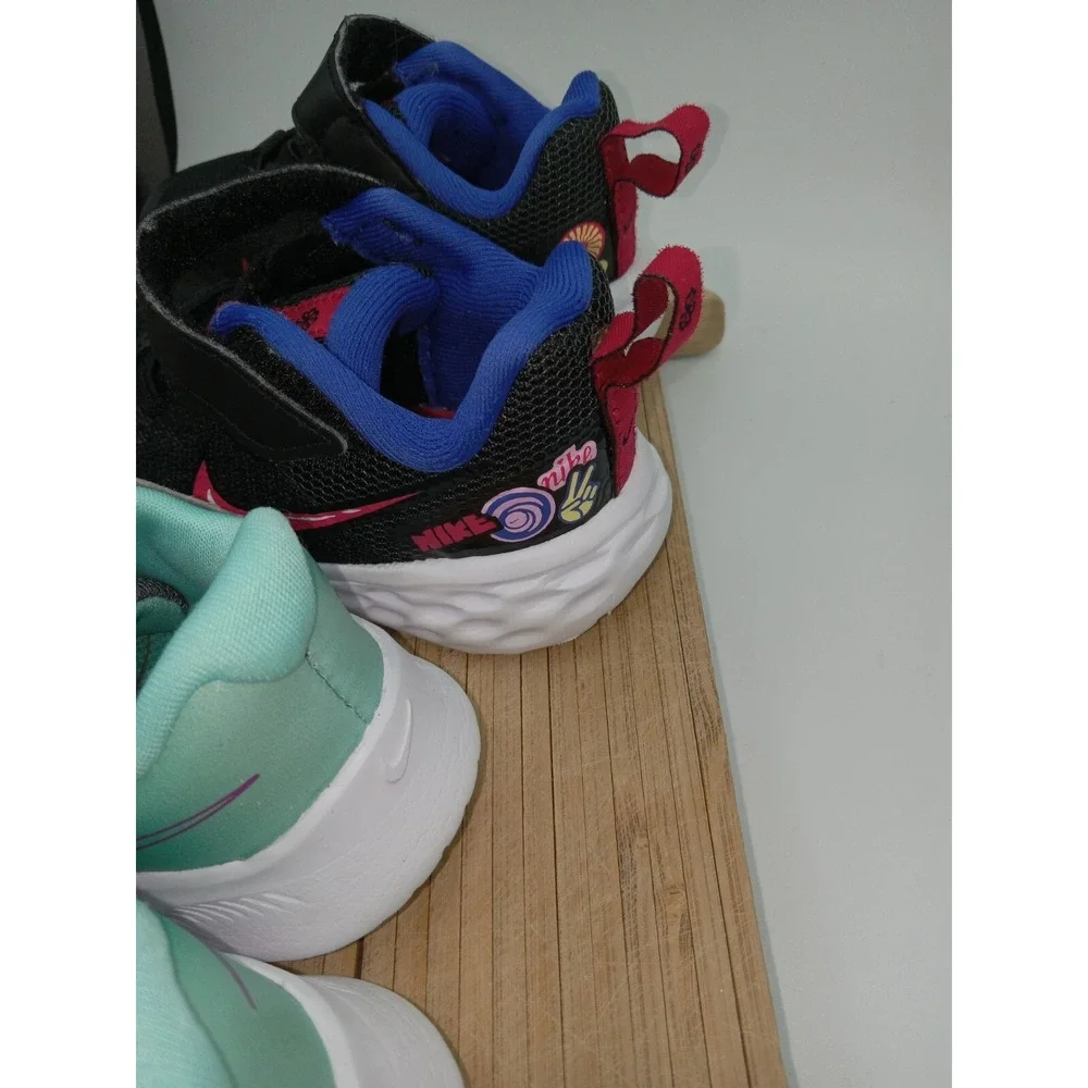 Nike Revolution 6 Baby Toddler Shoes DD1105 Graphic SZ 5C 1 Pair Gray/Green Nike